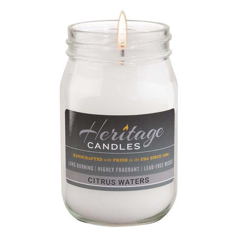 16-oz Canning Jar Candle - Citrus Waters