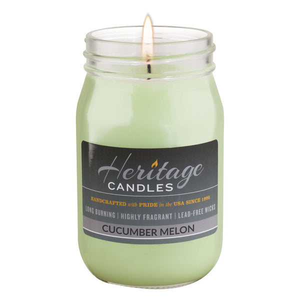 16-oz Canning Jar Candle - Cucumber Melon