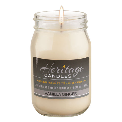 16-oz Canning Jar Candle - Vanilla Ginger