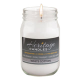 16-oz Canning Jar Candle - White Cotton