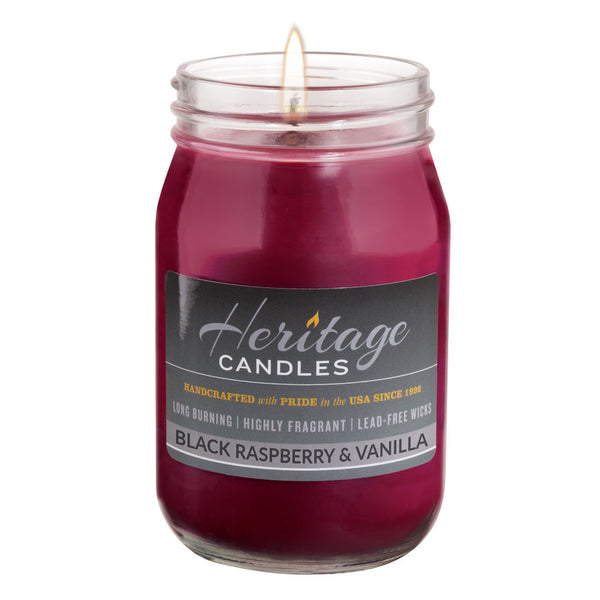 16-oz Canning Jar Candle - Black Raspberry & Vanilla