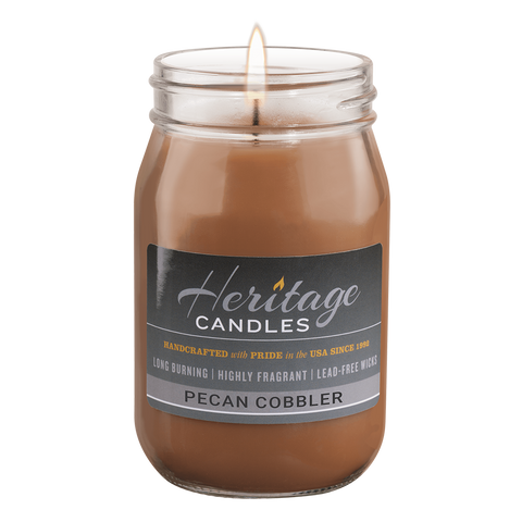 16-oz Canning Jar Candle - Pecan Cobbler