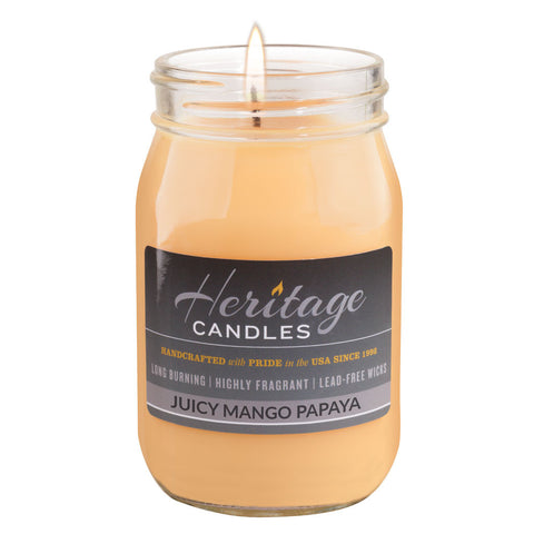 16-oz Canning Jar Candle - Juicy Mango Papaya