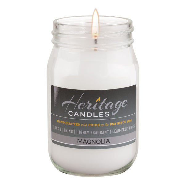 16-oz Canning Jar Candle - Magnolia