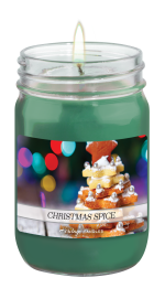 Holiday Christmas Spice Canning Jar Candle 12 oz