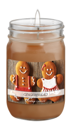 Holiday Gingerbread Canning Jar Candle 12 oz